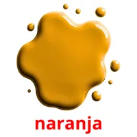 naranja Tarjetas didacticas