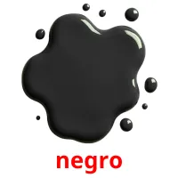 negro Tarjetas didacticas