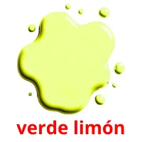verde limón Tarjetas didacticas