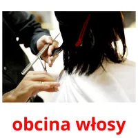 obcina włosy picture flashcards