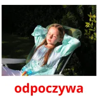 odpoczywa picture flashcards