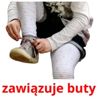 zawiązuje buty picture flashcards