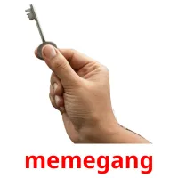 memegang cartões com imagens