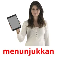 menunjukkan cartões com imagens