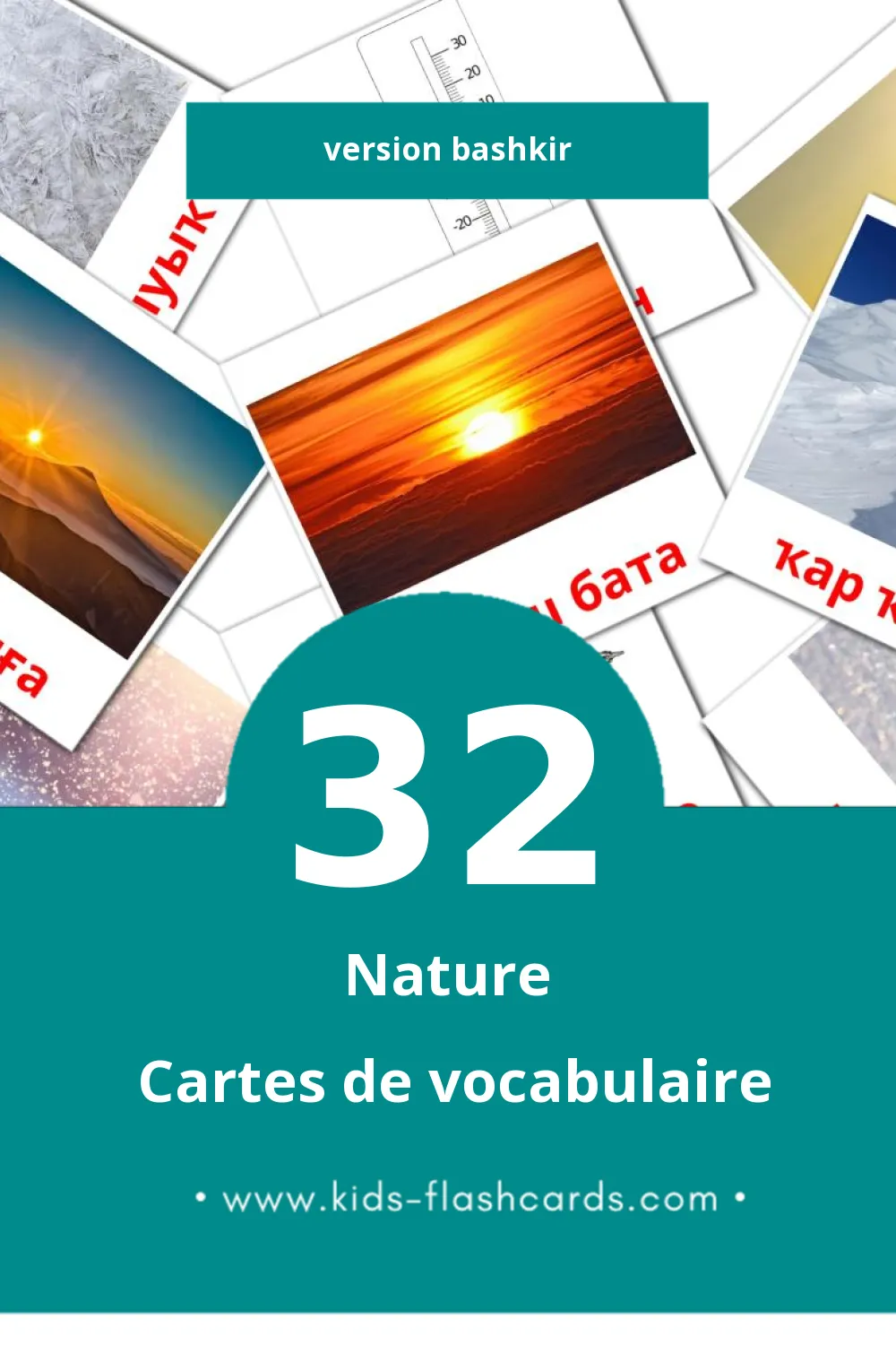 Cartes de vocabulaire Visuelles Тәбиғәт pour les Tout-Petits (32 Cartes en Bashkir) Cartes de vocabulaire Visuelles Тәбиғәт pour les Tout-Petits (32 Cartes en Bashkir)