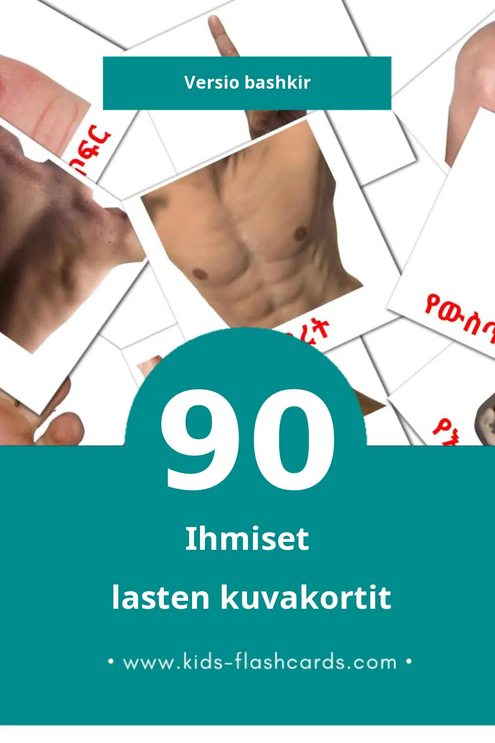 osoby lasten kuvakortit pikkulapsille (90 korttia Bashkirksi)