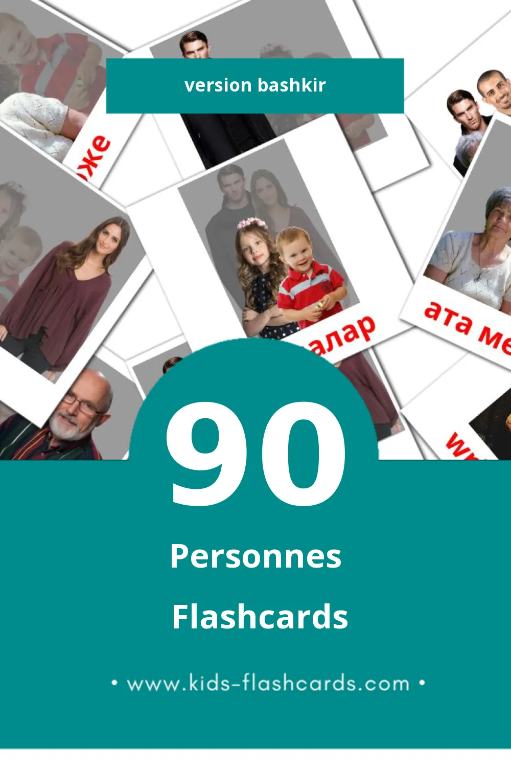 Flashcards Visual Дьоннор  pour les tout-petits (90 cartes en Bashkir)