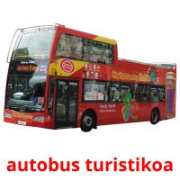 autobus turistikoa flashcards illustrate
