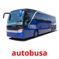 autobusa flashcards illustrate
