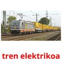 tren elektrikoa flashcards illustrate