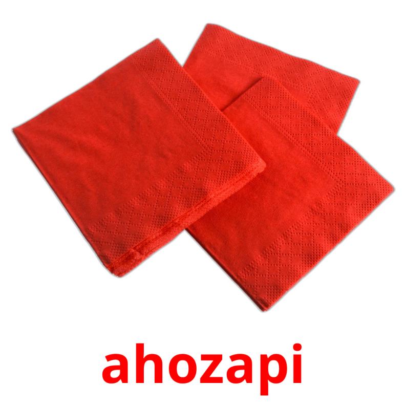 ahozapi flashcards illustrate
