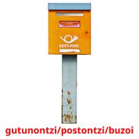 gutunontzi/postontzi/buzoi flashcards illustrate