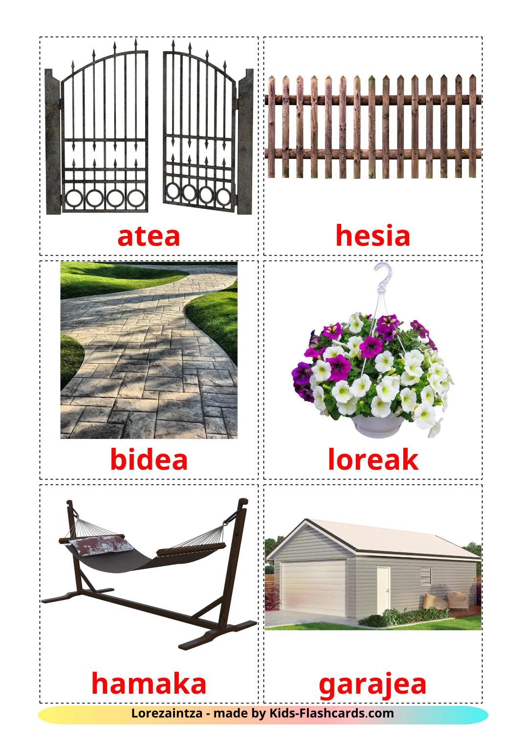 Garden - 19 Free Printable basque Flashcards