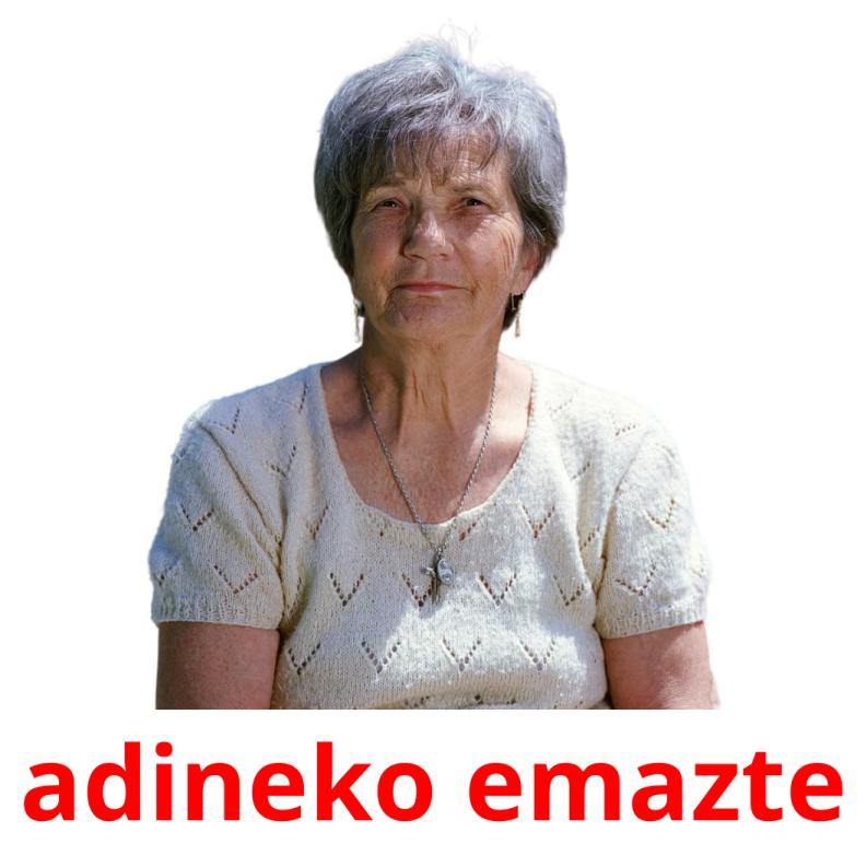 adineko emazte flashcards illustrate