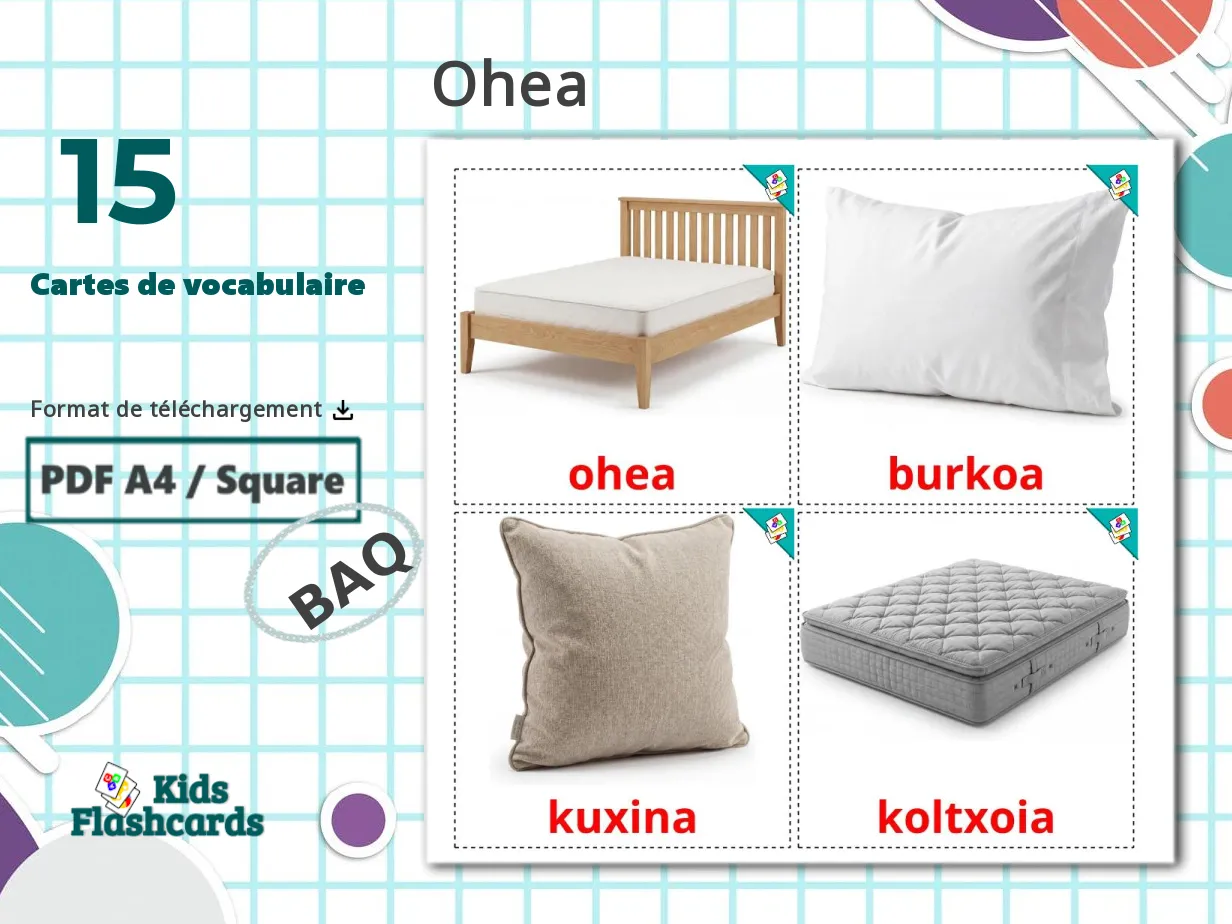 15 Cartes de Vocabulaire pour Enfants GRATUITES Chambre à Imprimer en ...