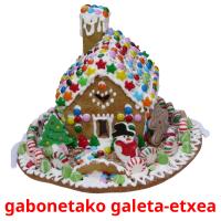 gabonetako galeta-etxea flashcards illustrate