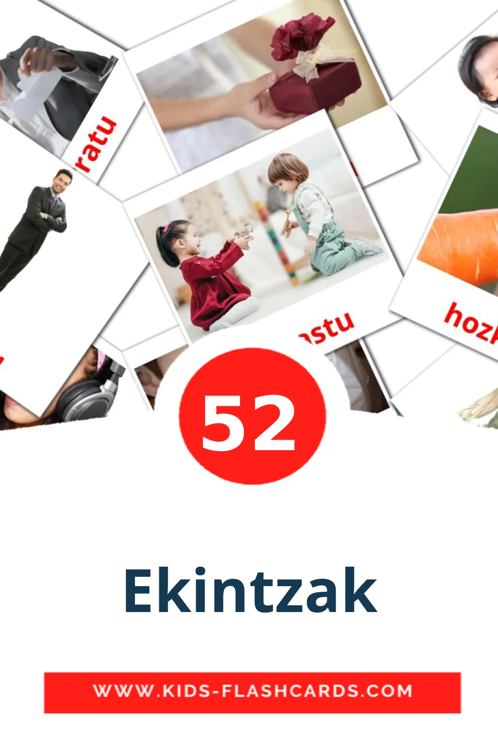 52 Ekintzak Bildkarten für den Kindergarten auf español