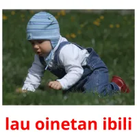 lau oinetan ibili picture flashcards