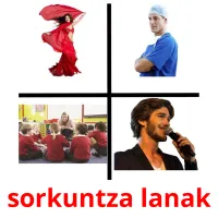 sorkuntza lanak picture flashcards