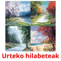 Urteko hilabeteak flashcards illustrate