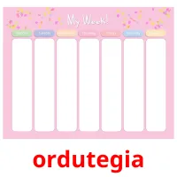 ordutegia picture flashcards