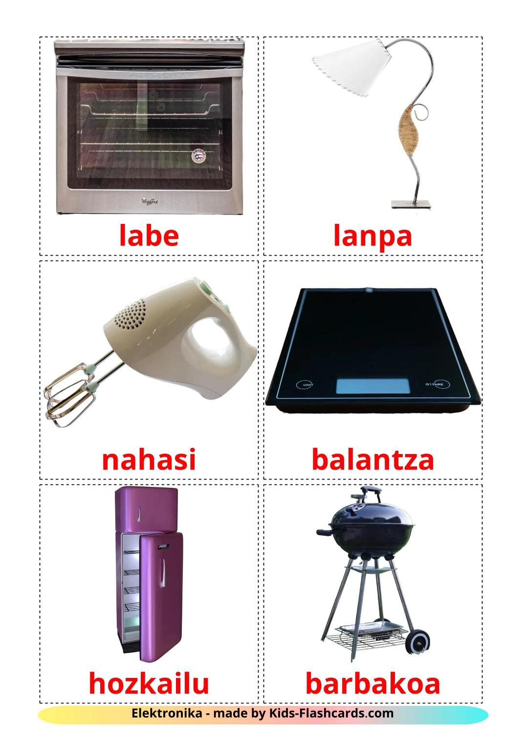 Electronics - 33 Free Printable basque Flashcards 