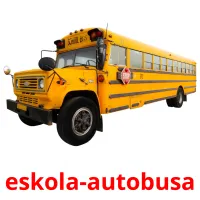 eskola-autobusa picture flashcards