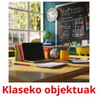 Klaseko objektuak picture flashcards