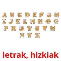 letrak, hizkiak picture flashcards