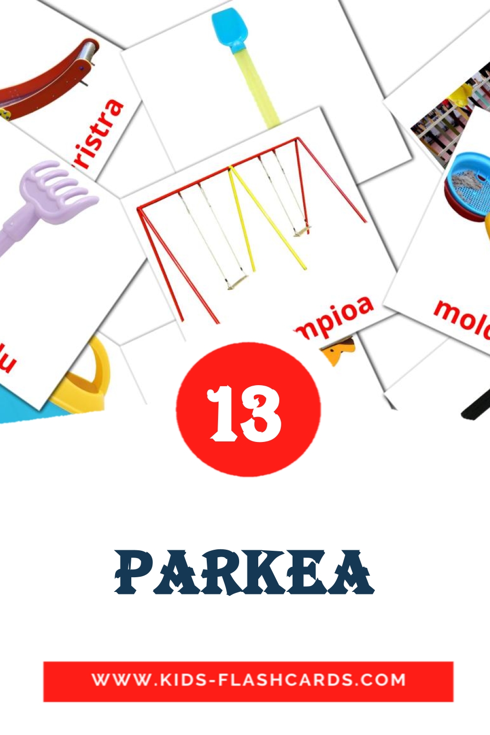 13 parkea Bildkarten für den Kindergarten auf Baskische