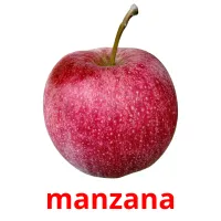 manzana Tarjetas didacticas