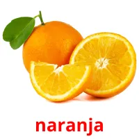 naranja Tarjetas didacticas