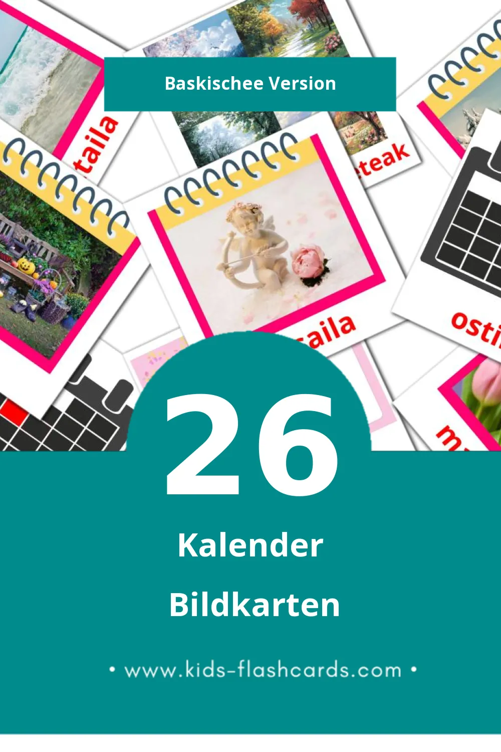 Visual Egutegia Flashcards für Kleinkinder (26 Karten in Baskische)