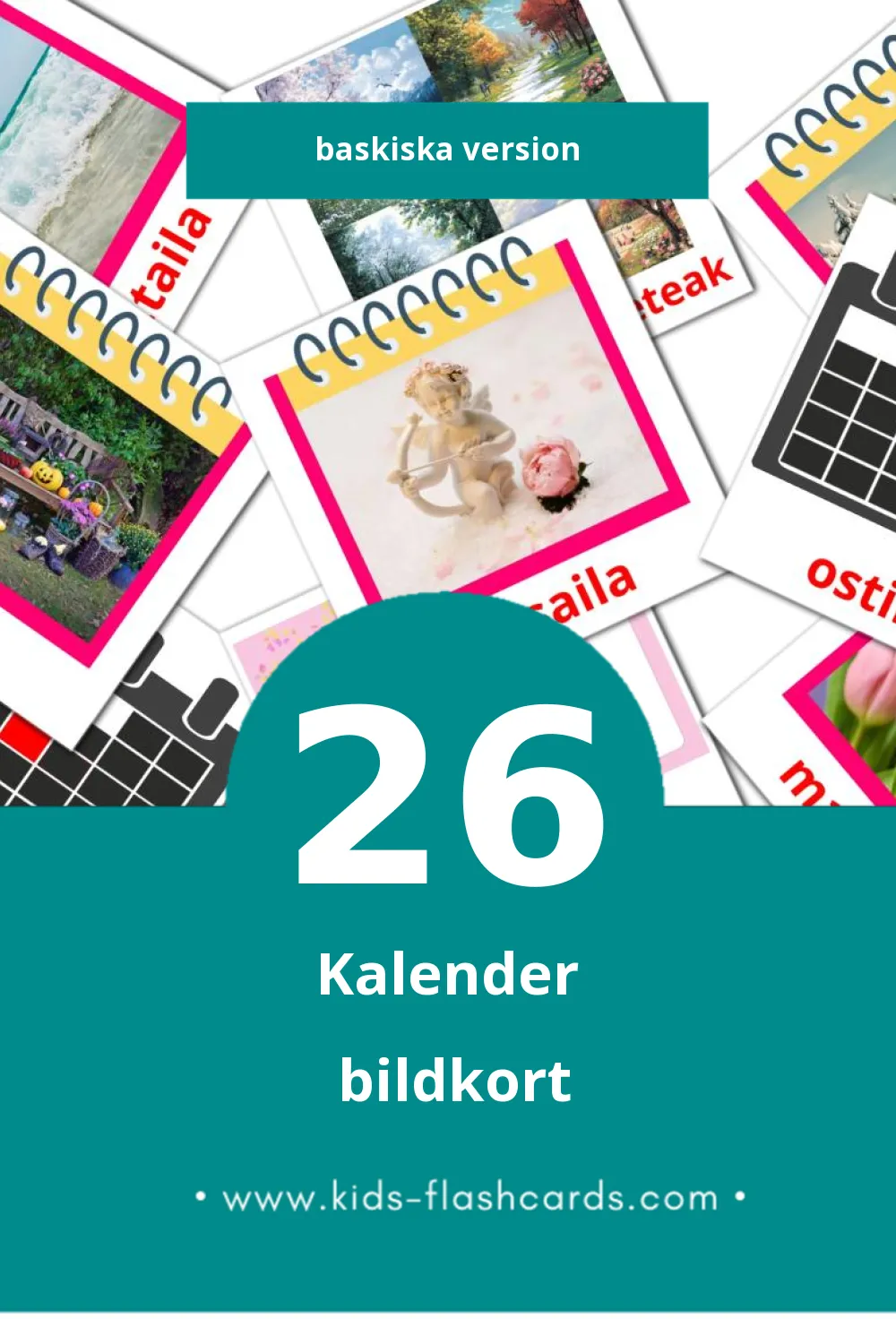 Visuella Egutegia för småbarn (26 bildkort för barn på Baskiska)