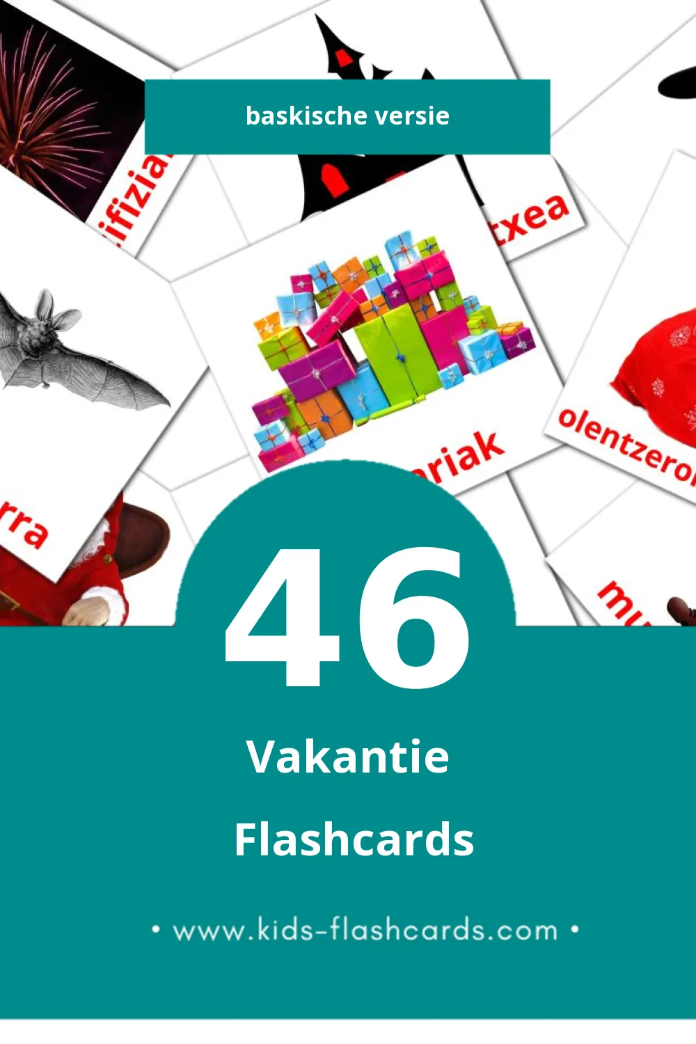 Visuele Oporrak Flashcards voor Kleuters (46 kaarten in het Baskisch)