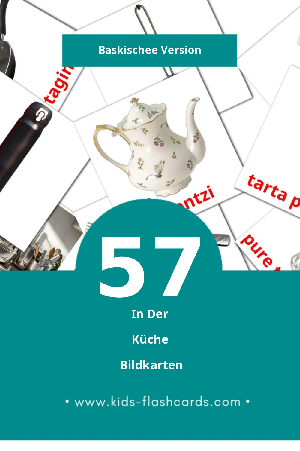 Visual сuisine Flashcards für Kleinkinder (57 Karten in Baskische)