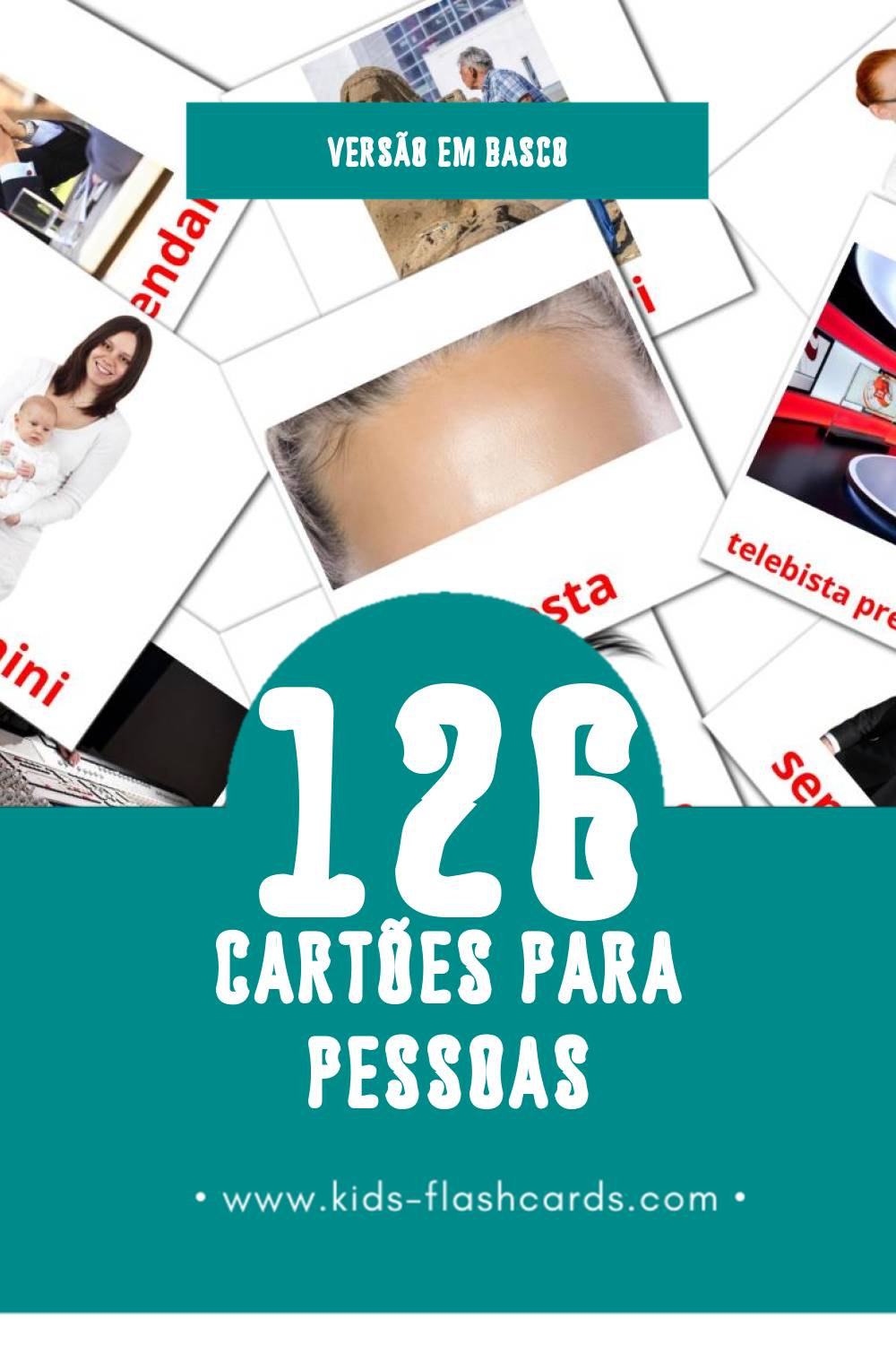 Flashcards de Pertsonak Visuais para Toddlers (126 cartões em Basco)