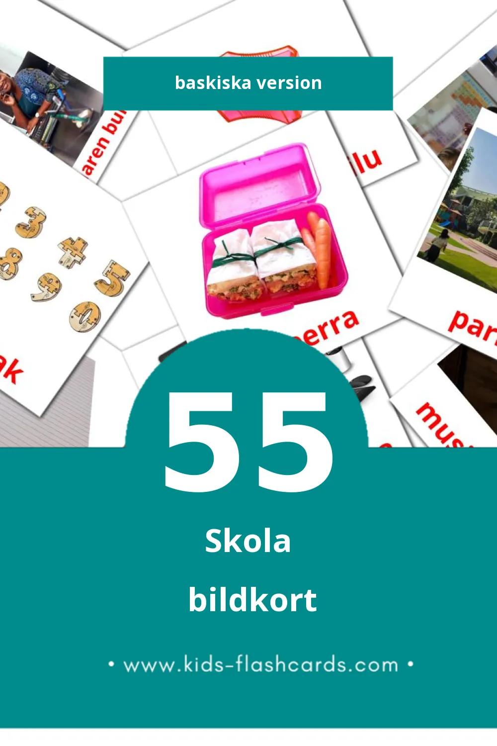 Visuella Eskola för småbarn (55 bildkort för barn på Baskiska)