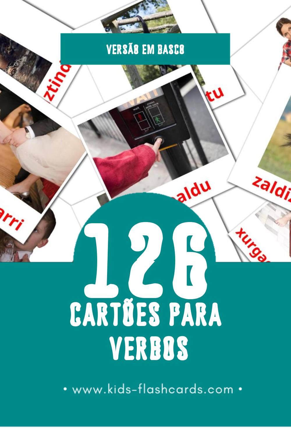 Flashcards de Aditzak Visuais para Toddlers (126 cartões em Basco)