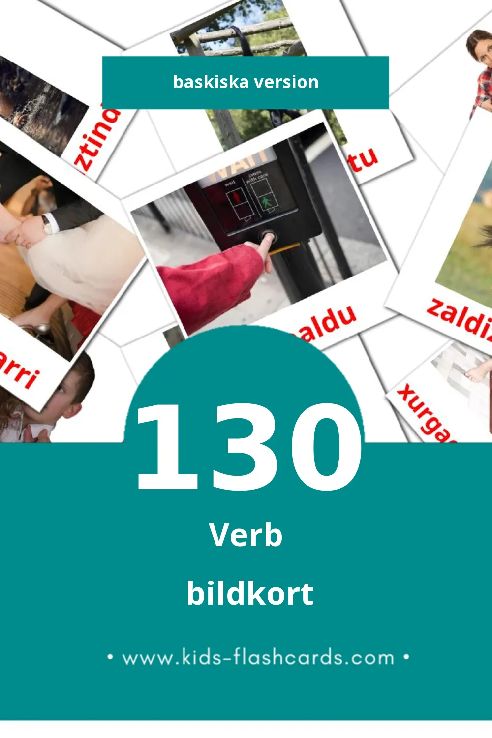 Visuella Aditzak för småbarn (130 bildkort för barn på Baskiska)