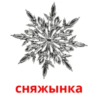 сняжынка picture flashcards