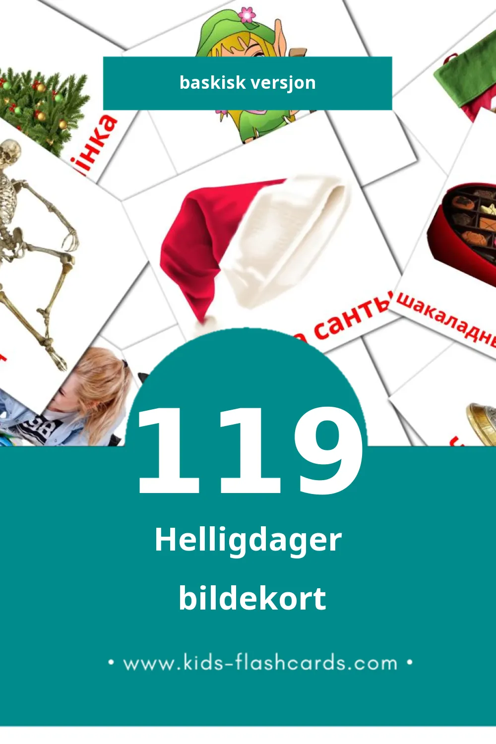 Visuelle Святы bildekort for småbarn (119 kort på Baskisk)