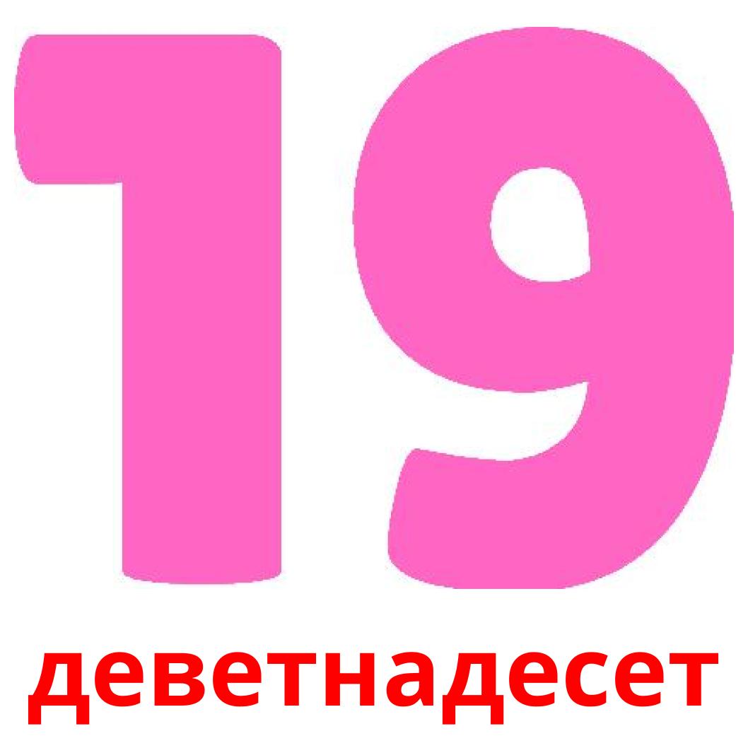 Девятнадцать. 19 Девятнадцать. Цифры на английском. Девятнадцать картинки.