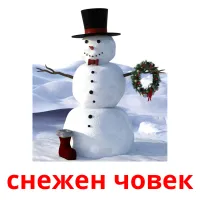 снежен човек picture flashcards