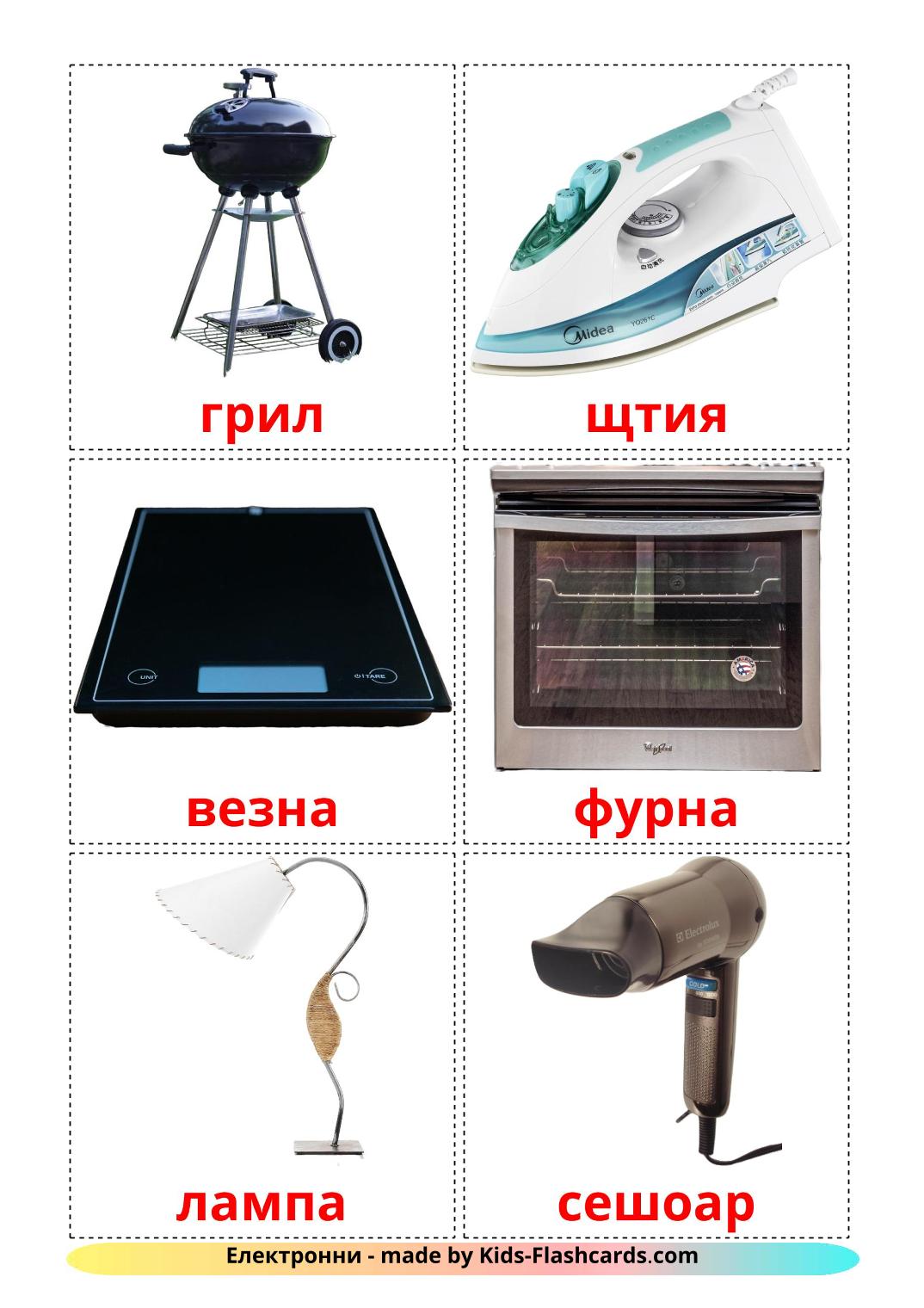 Electronics - 32 Free Printable bulgarian Flashcards 