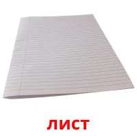 лист picture flashcards