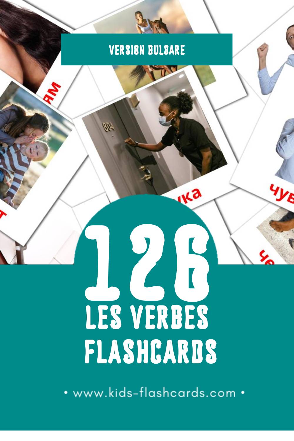 Flashcards Visual Глаголи pour les tout-petits (132 cartes en Bulgare)