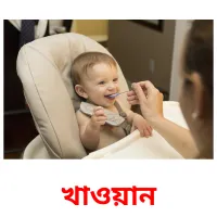 খাওয়ান flashcards illustrate