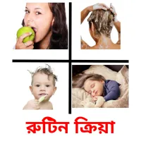 রুটিন ক্রিয়া flashcards illustrate