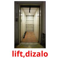 lift,dizalo flashcards illustrate